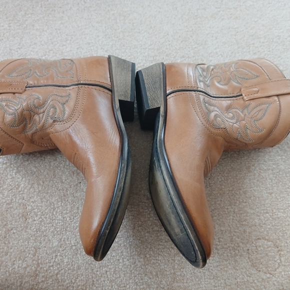 Dingo Women's Brown Leather Ankle Boots Booties 7.5 M - Picture 5 of 6